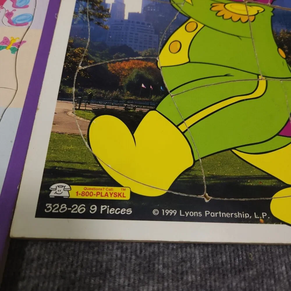 Disney Lion King Mufasa Barney The Dinosaur Puzzle Patch Picture Puzzles Lot